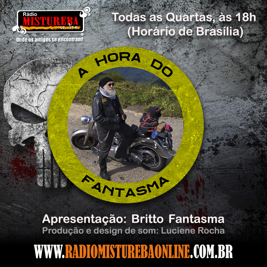 Flyer promocional do programa "A hora do fantasma" da rádio RMO.